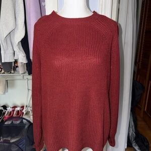 Jessica Simpson Burgundy Crew Neck Sweater